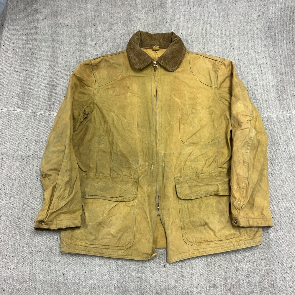 Vintage American Field Hunting‎ Jacket Mens Large Brown 1950s